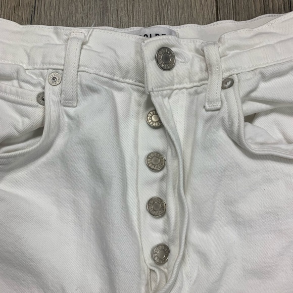 AGOLDE Riley Jeans High Rise Straight Crop Womens 25 Stretch in Sour Cream - Picture 7 of 11